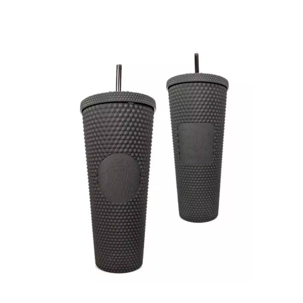 NIB Disney Parks Disneyland Matte Black Starbucks Celebration Tumbler 24oz